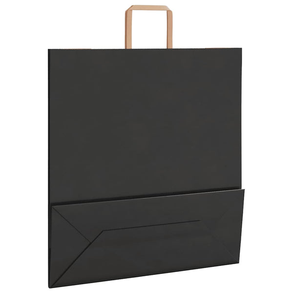 Schwarze Papiertragetaschen mit Henkeln, 250 Stk. 45x17x48 cm