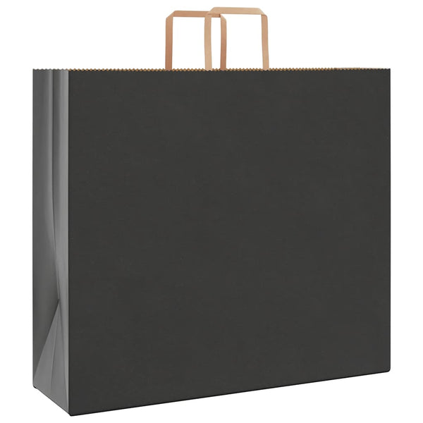 Schwarze Papiertragetaschen mit Henkeln, 250 Stk. 54x15x49 cm