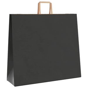 Schwarze Papiertragetaschen mit Henkeln, 250 Stk. 54x15x49 cm