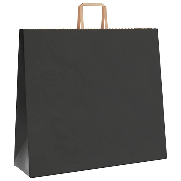 Schwarze Papiertragetaschen mit Henkeln, 250 Stk. 54x15x49 cm