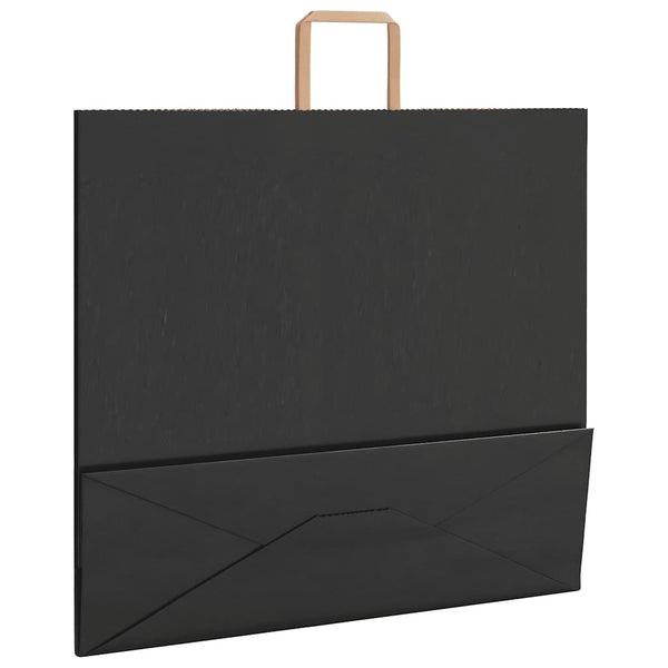 Schwarze Papiertragetaschen mit Henkeln, 250 Stk. 54x15x49 cm