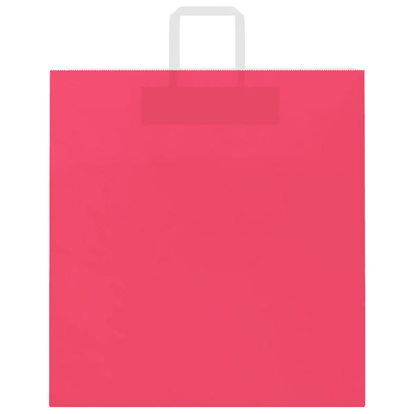 Papiertragetaschen Rosa mit Henkeln, 50 Stk.