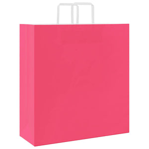Papiertragetaschen Rosa mit Henkeln, 50 Stk.