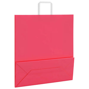 Papiertragetaschen Rosa mit Henkeln, 50 Stk.