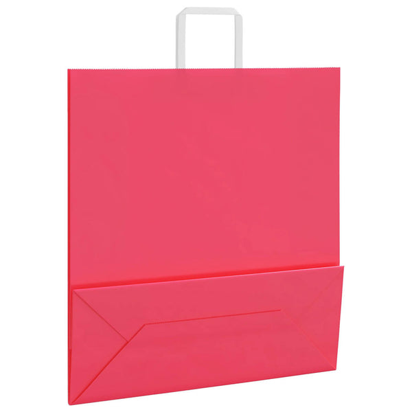 Papiertragetaschen Rosa mit Henkeln, 50 Stk.