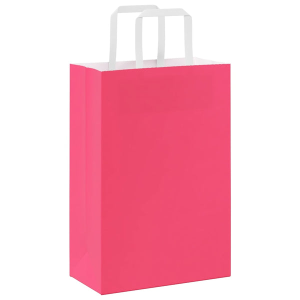 Papiertragetaschen Rosa mit Henkel, 250 Stk.