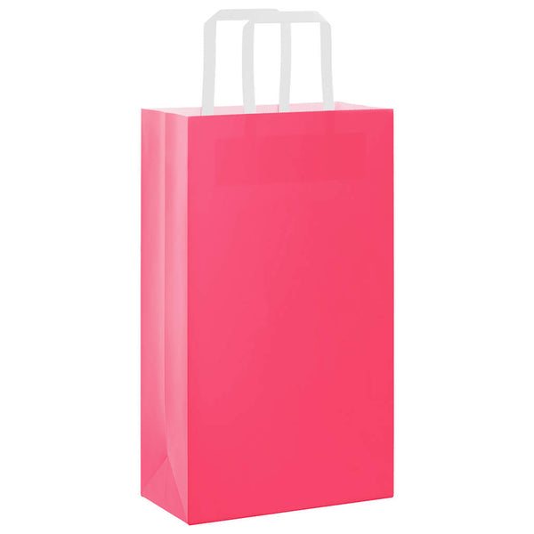 Papiertragetaschen Rosa mit Henkel, 250 Stk.