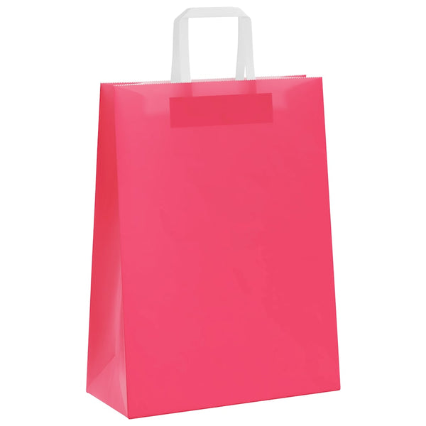 Papiertragetaschen Rosa mit Henkel, 250 Stk.
