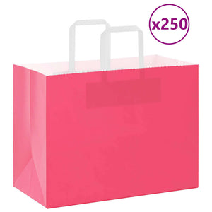 Papiertragetaschen Rosa mit Henkel, 250 Stk.
