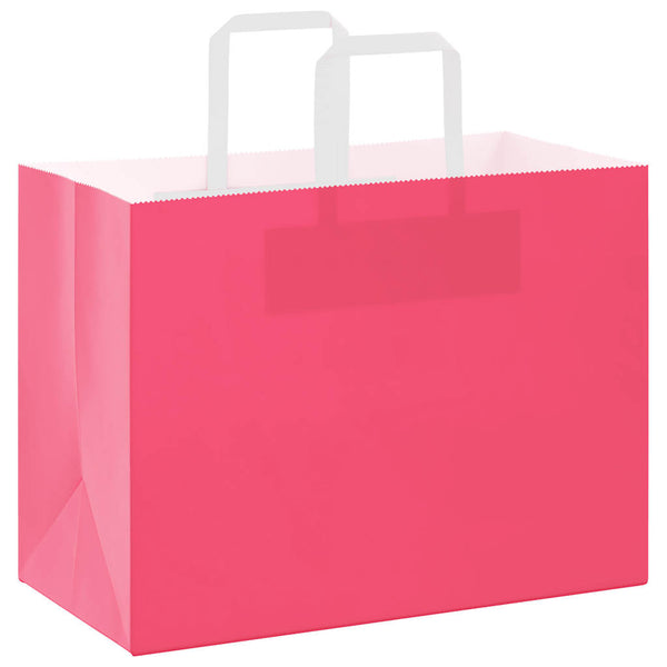 Papiertragetaschen Rosa mit Henkel, 250 Stk.