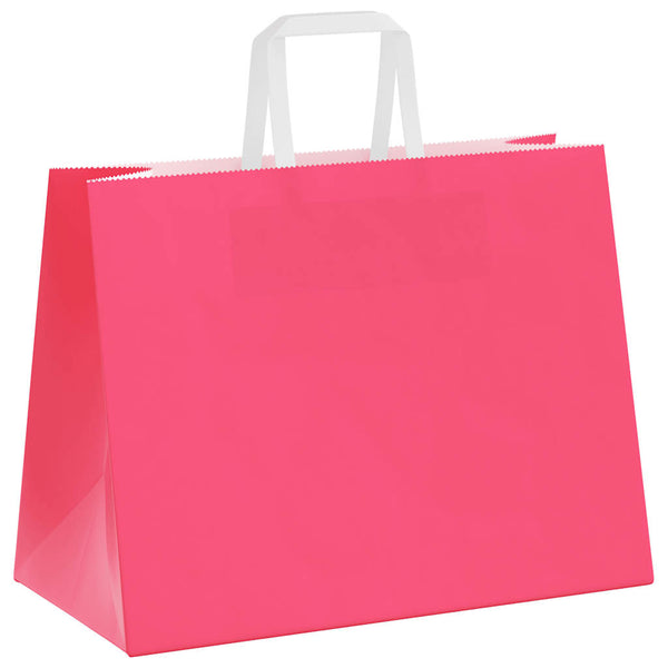 Papiertragetaschen Rosa mit Henkel, 250 Stk.