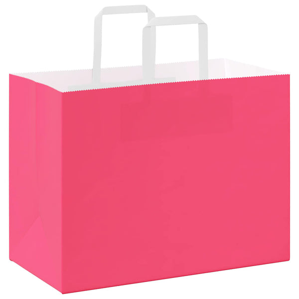 Papiertragetaschen Rosa mit Henkel, 250 Stk.