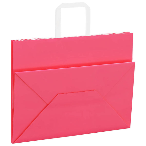 Papiertragetaschen Rosa mit Henkel, 250 Stk.