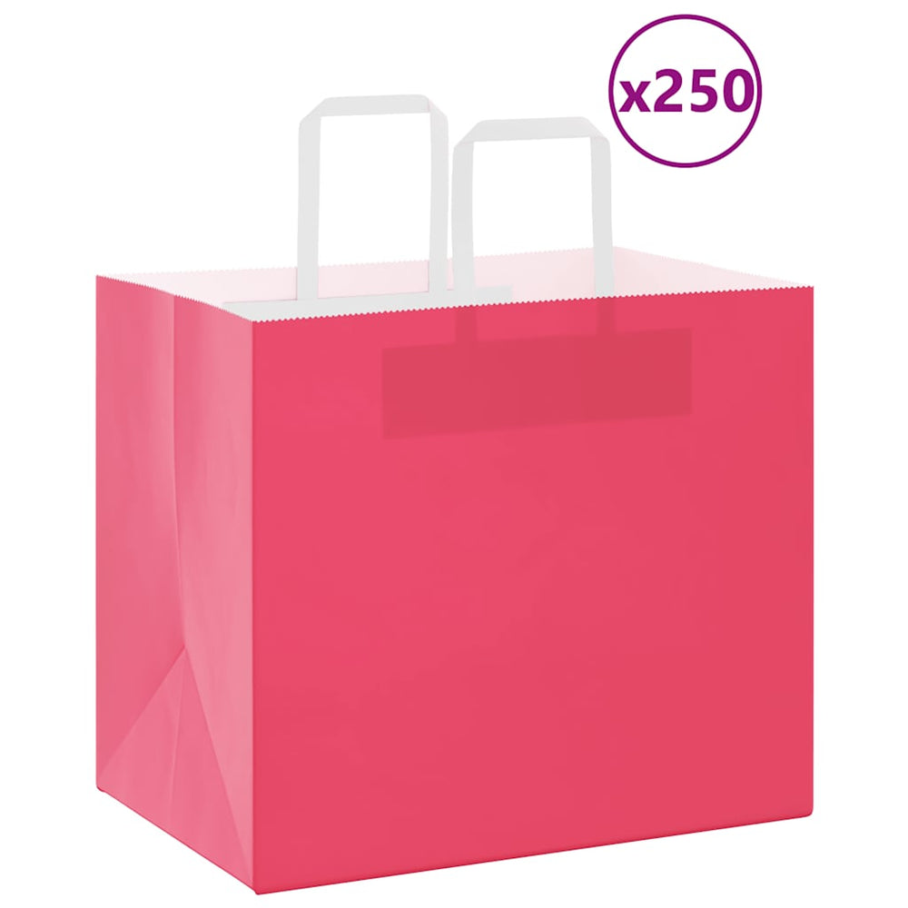 Papiertragetaschen Rosa mit Henkel, 250 Stk.
