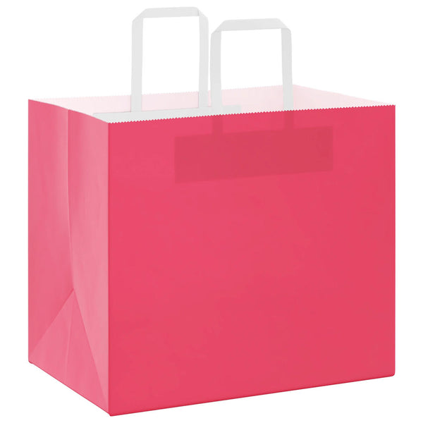 Papiertragetaschen Rosa mit Henkel, 250 Stk.