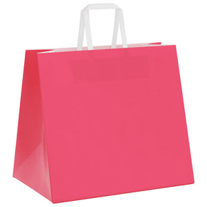 Papiertragetaschen Rosa mit Henkel, 250 Stk.