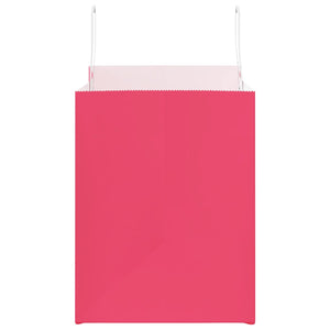 Papiertragetaschen Rosa mit Henkel, 250 Stk.