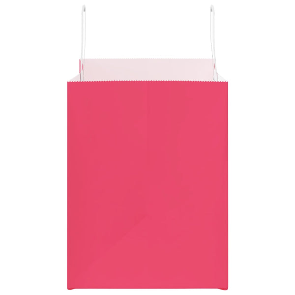 Papiertragetaschen Rosa mit Henkel, 250 Stk.