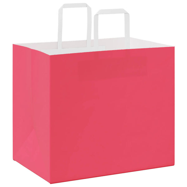 Papiertragetaschen Rosa mit Henkel, 250 Stk.