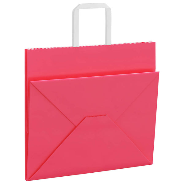 Papiertragetaschen Rosa mit Henkel, 250 Stk.