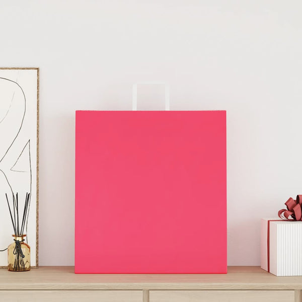 Papiertragetaschen Rosa mit Henkel 45x17x48 cm, 250 Stk.