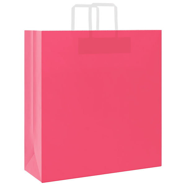 Papiertragetaschen Rosa mit Henkel 45x17x48 cm, 250 Stk.