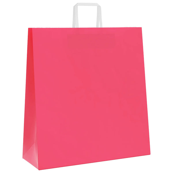Papiertragetaschen Rosa mit Henkel 45x17x48 cm, 250 Stk.