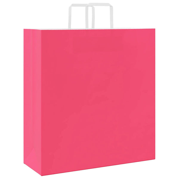 Papiertragetaschen Rosa mit Henkel 45x17x48 cm, 250 Stk.