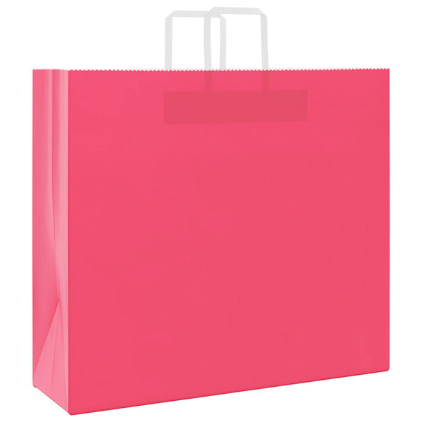 Papiertragetaschen Rosa mit Henkeln, 250 Stk.