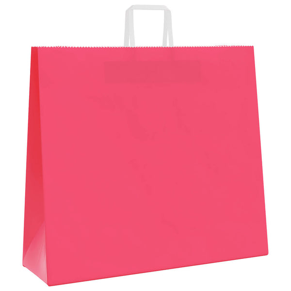Papiertragetaschen Rosa mit Henkeln, 250 Stk.