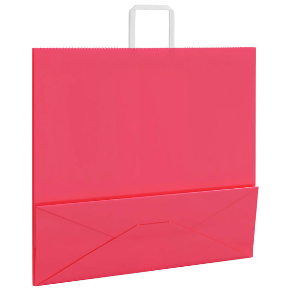 Papiertragetaschen Rosa mit Henkeln, 250 Stk.