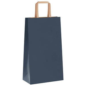 Blaue Papiertragetaschen mit Henkel, 50 Stk.
