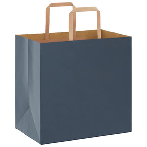Blaue Papiertragetaschen mit Henkel, 50 Stk. 26x17x25 cm