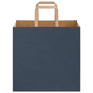 Blaue Papiertragetaschen mit Henkel, 50 Stk. 26x17x25 cm