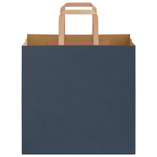 Blaue Papiertragetaschen mit Henkel, 50 Stk. 26x17x25 cm