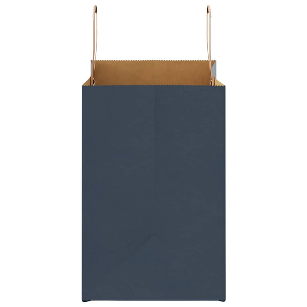 Blaue Papiertragetaschen mit Henkel, 50 Stk. 26x17x25 cm