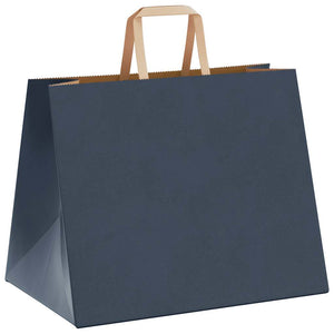 Blaue Papiertragetaschen mit Henkeln, 250 Stk. 32x22x24 cm