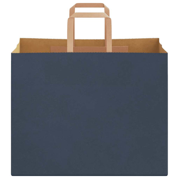 Blaue Papiertragetaschen mit Henkeln, 250 Stk. 32x22x24 cm