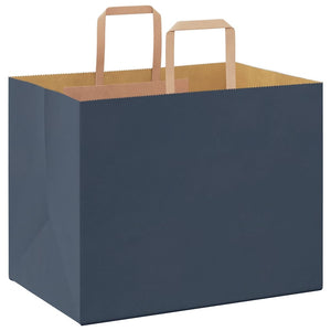 Blaue Papiertragetaschen mit Henkeln, 250 Stk. 32x22x24 cm