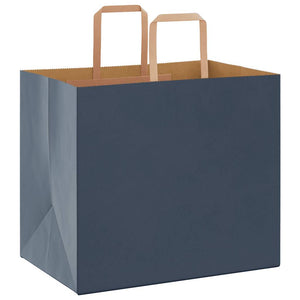 Blaue Papiertragetaschen mit Henkel, 250 Stk.