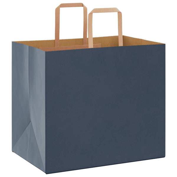 Blaue Papiertragetaschen mit Henkel, 250 Stk.