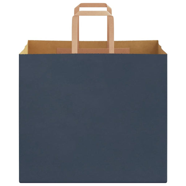 Blaue Papiertragetaschen mit Henkel, 250 Stk.