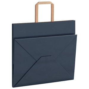 Blaue Papiertragetaschen mit Henkel, 250 Stk.