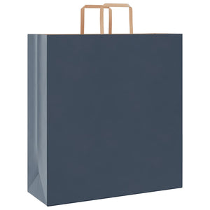 Blaue Papiertragetaschen mit Henkel, 250 Stk. 45x17x48 cm