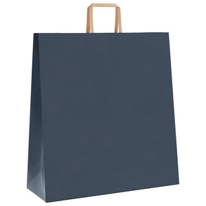 Blaue Papiertragetaschen mit Henkel, 250 Stk. 45x17x48 cm