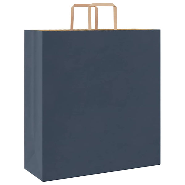 Blaue Papiertragetaschen mit Henkel, 250 Stk. 45x17x48 cm