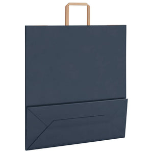 Blaue Papiertragetaschen mit Henkel, 250 Stk. 45x17x48 cm