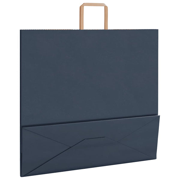 Blaue Papiertragetaschen mit Henkeln, 250 Stk.