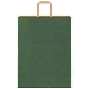 250 Grüne Papiertragetaschen mit Henkeln 32x12x42 cm