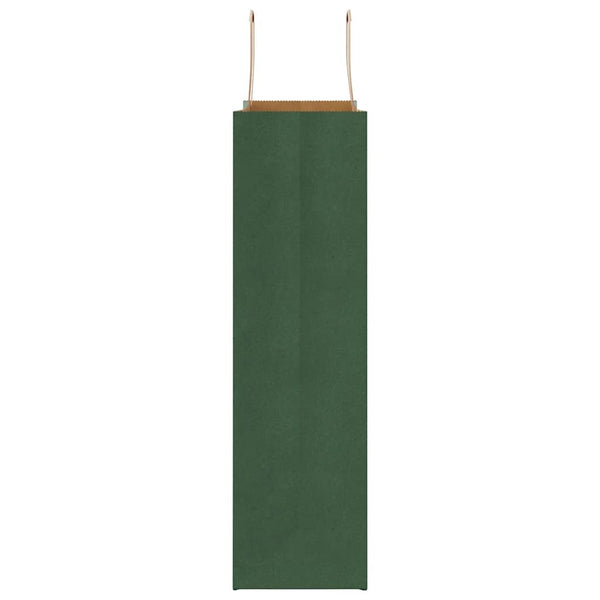 250 Grüne Papiertragetaschen mit Henkeln 32x12x42 cm
